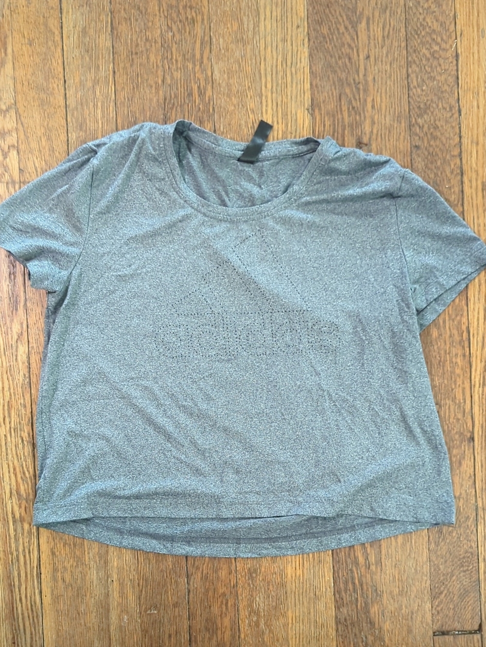adidas Gray Cropped Athletic Tee